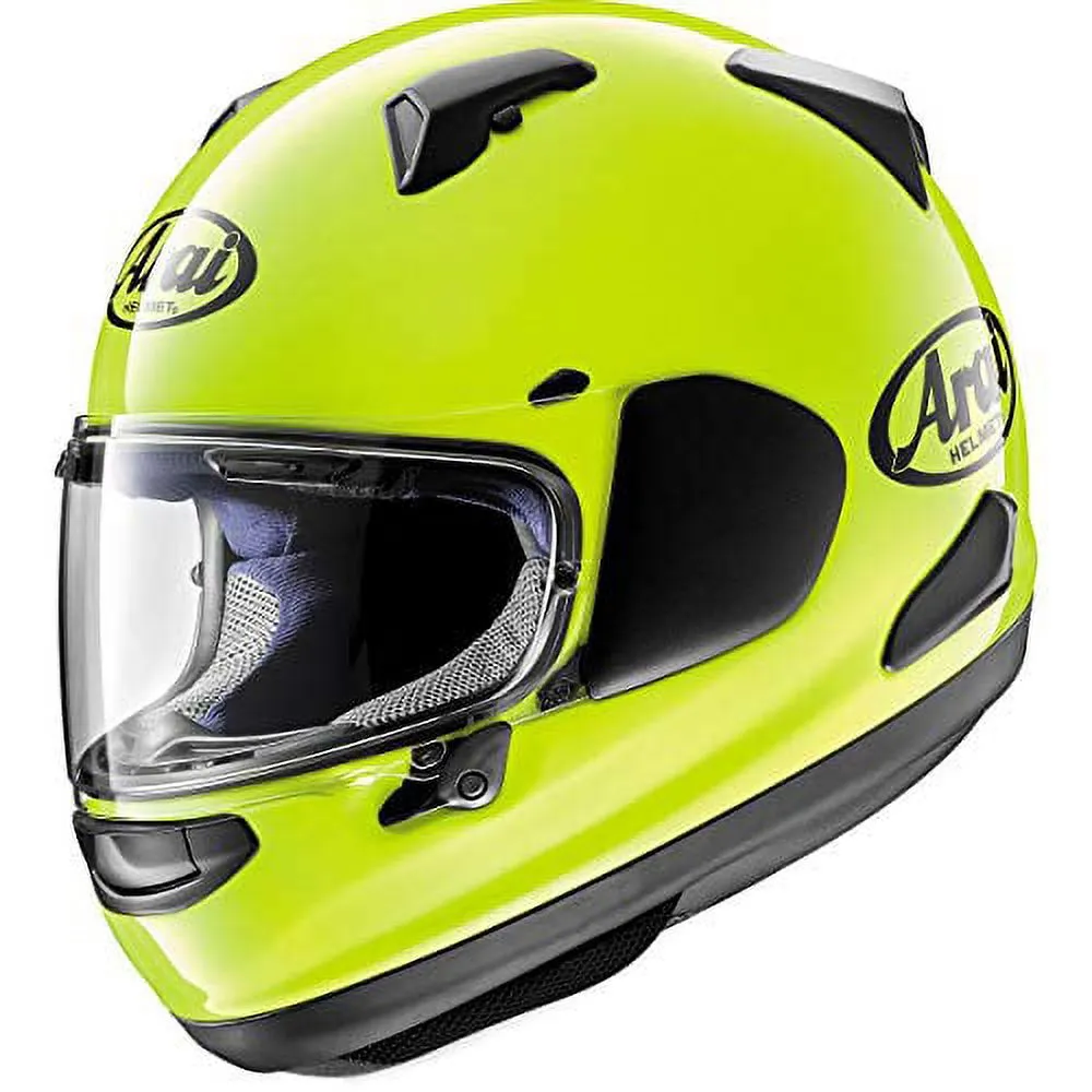 Arai Quantum-X Solid Full Face Motorcycle Helmet Fluorescent Yellow X-Small Arai Helmet
