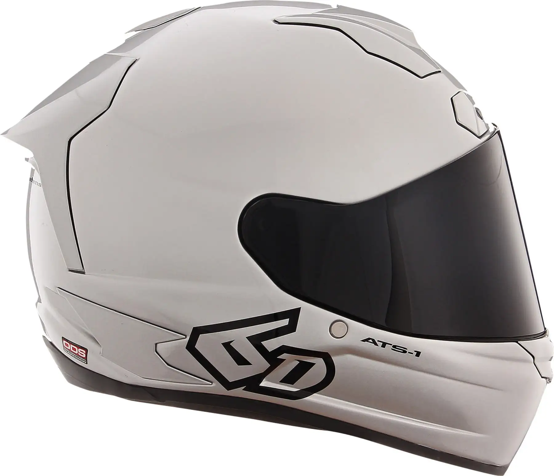 6D ATS-1R Solid Helmet (Large. Gloss Silver) - MGW-29974 L
