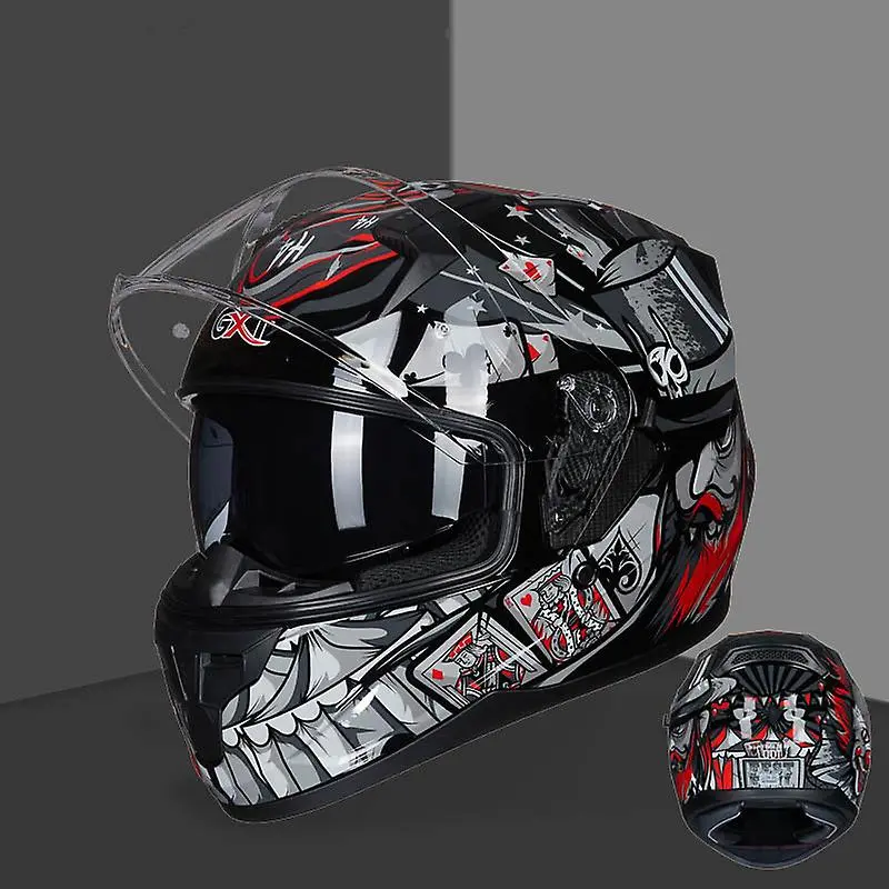 Otwoo Dot Approved Motocross Helmets Off Road Motorcycle Riding Racing Helmet Motorcycle Full Face Dual Lens Visor Capacet...