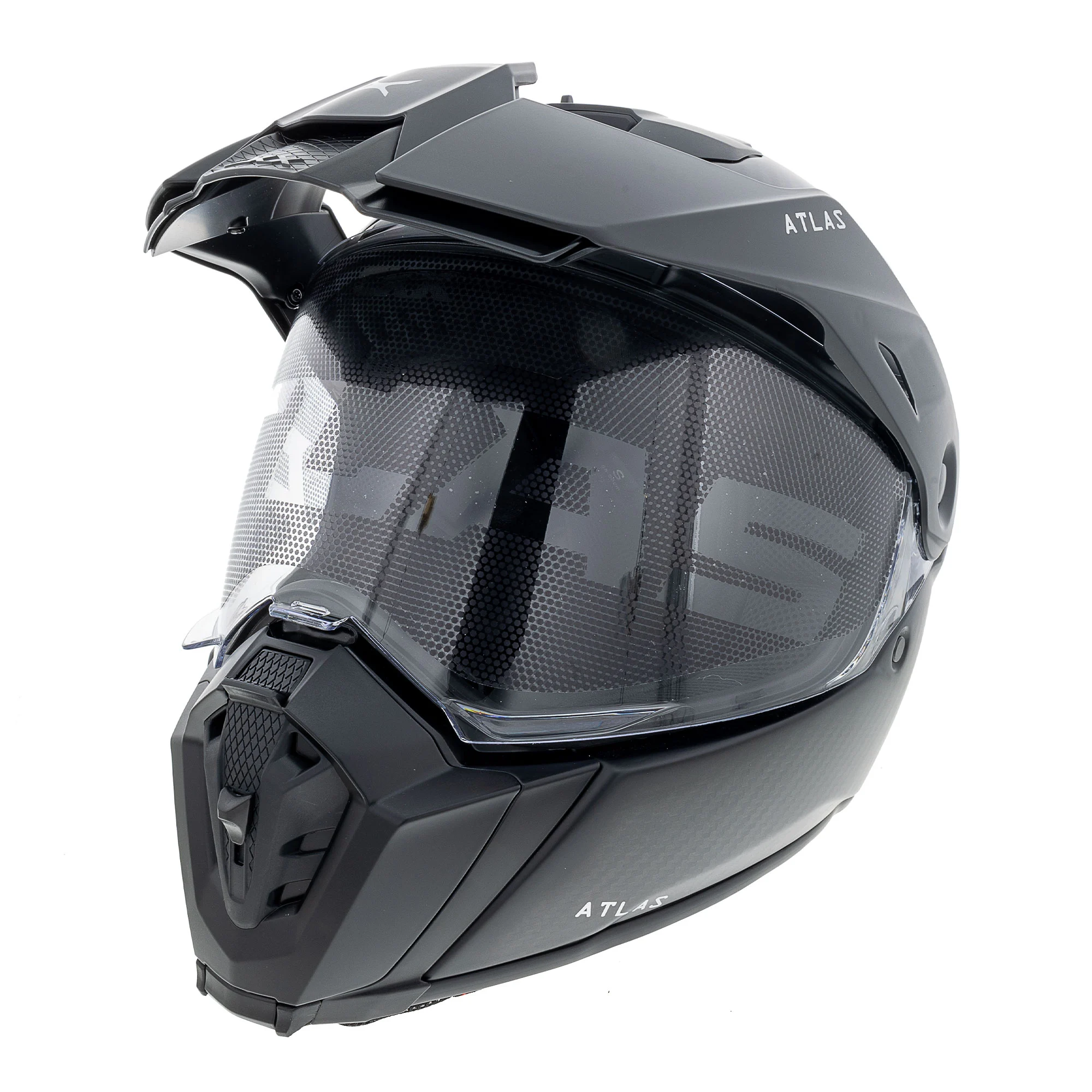 CKX Atlas Motorcycle Helmet Single Shield Quick Release Solid Matte Carbon - X-Small - 514831 Xs