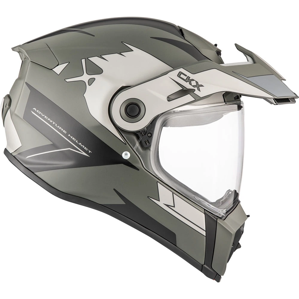 CKX Atlas Motorcycle Helmet Single Shield Quick Release Proclip Scorpio Gray FMVSS 218 - 514796 Xs