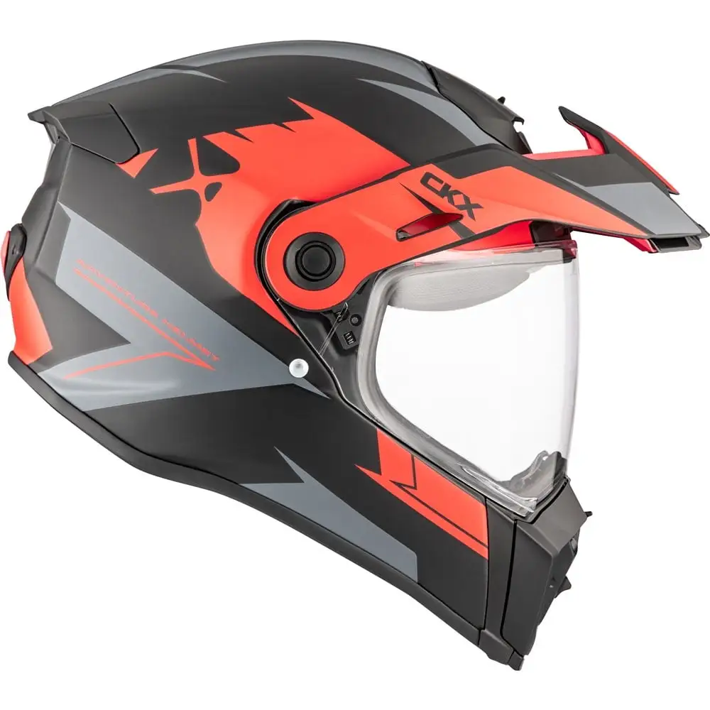 CKX Atlas Motorcycle Helmet Single Shield Quick Release Proclip Scorpio Red - XX-Large - 514806 Xs