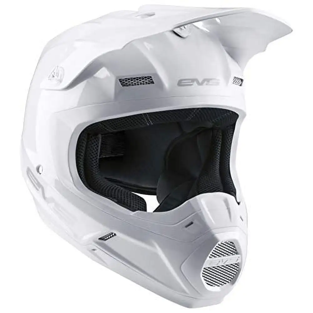 EVS Sports Unisex-Adult T5 Solid Off Road Full Face Motorcycle Helmet White. Small