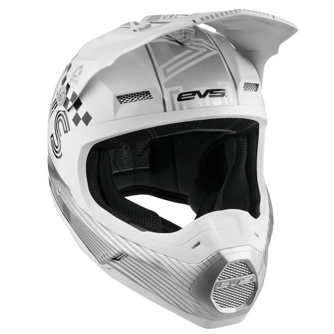 Evs Sports Unisex-Adult T5 Torino Off Road Full Face Motorcycle Helmet (White. Large) H20T5T-WH-L