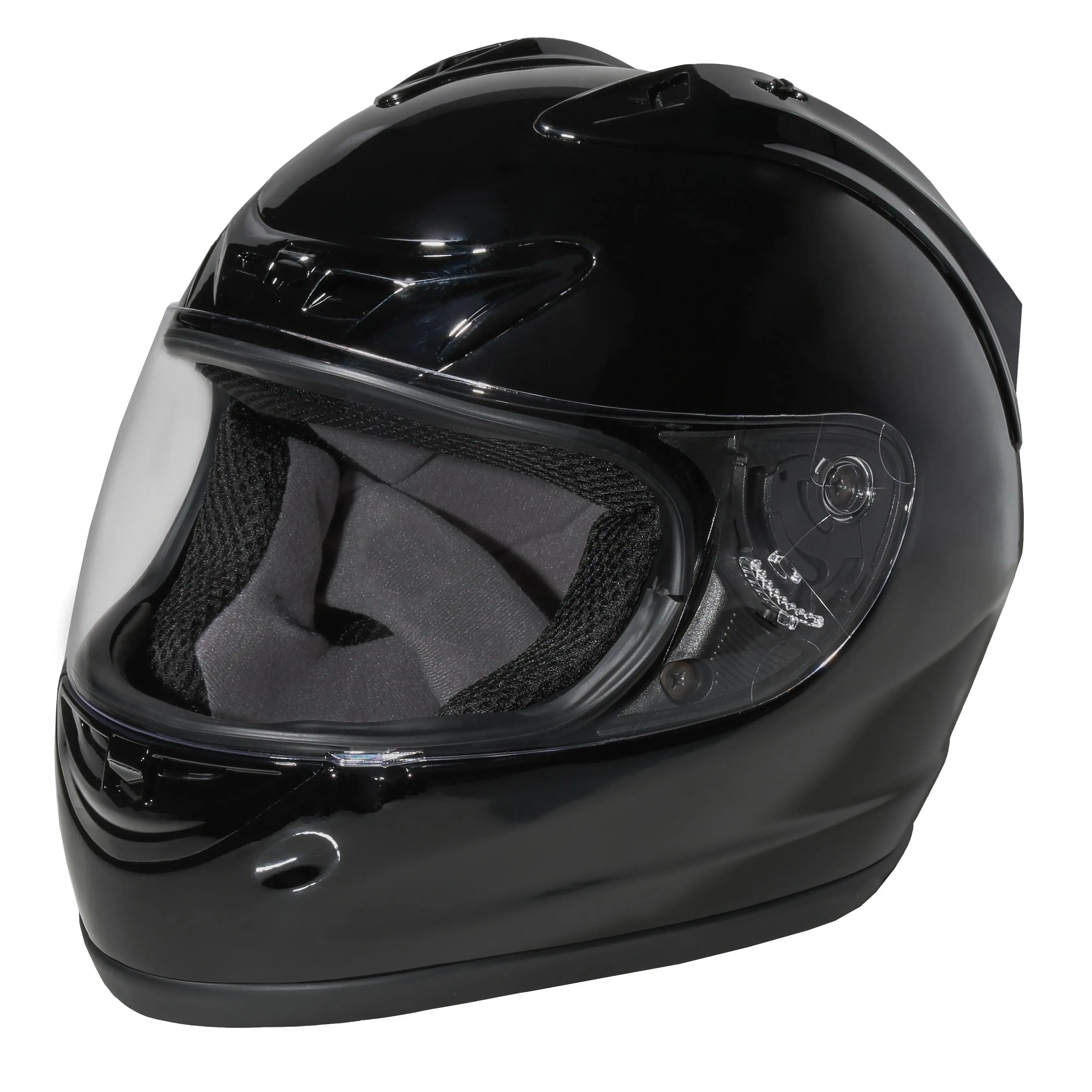 FUEL Adult Full-Face Motorcycle Helmet DOT Approved Gloss Black. Large M Fuel Helmets