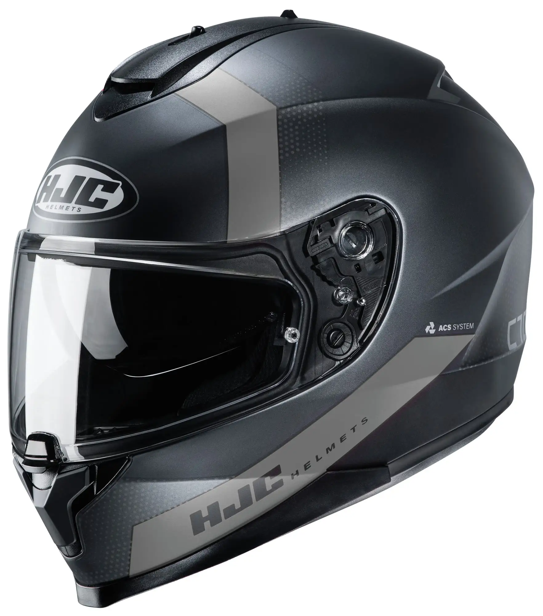 HJC C70 Eura Helmet (Large. Semi-Flat Black (MC-5SF)) - MGW-20153 S HJC Helmets