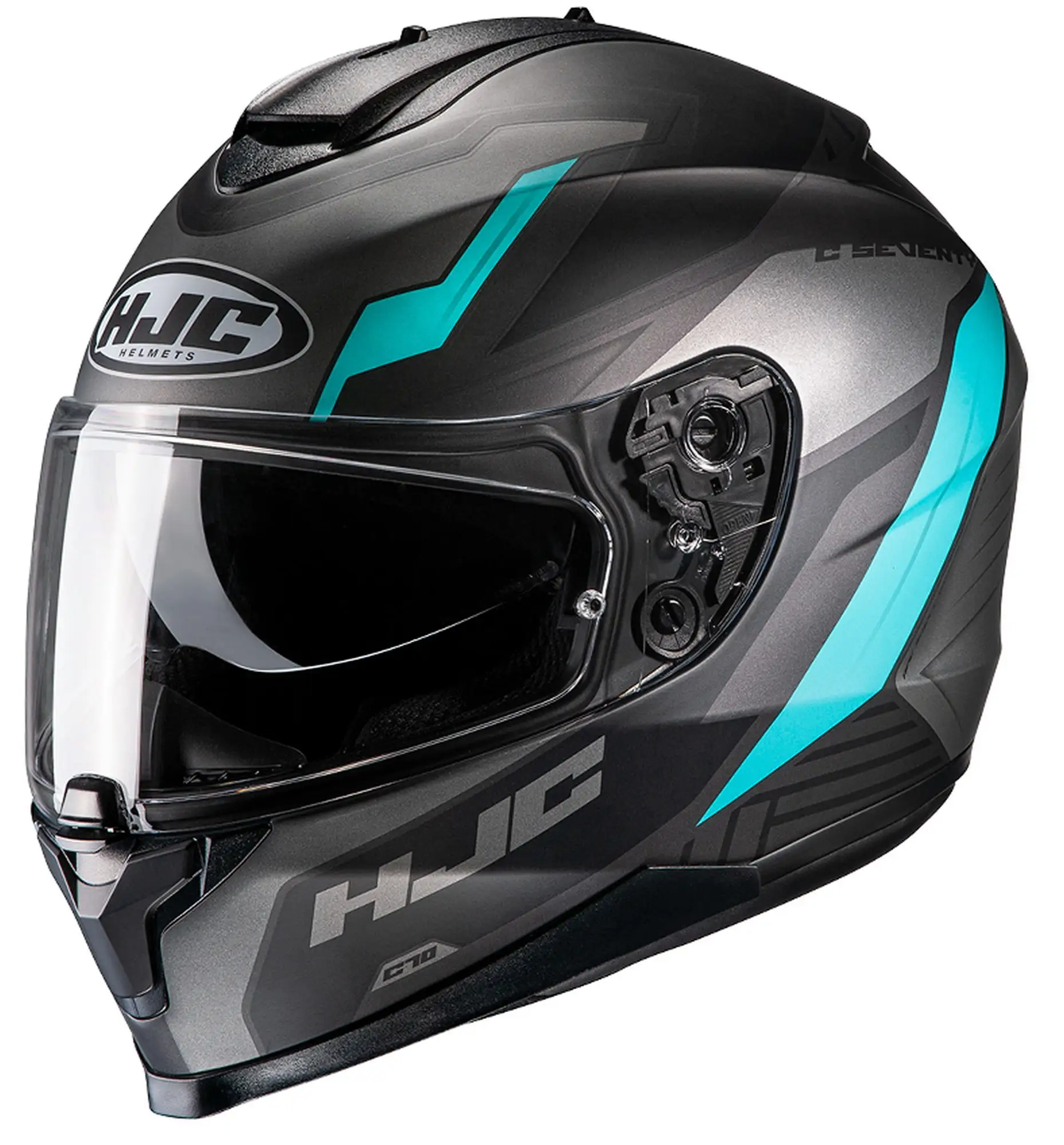 HJC C70 Silon Helmet Semi-Flat Green (MC-4SF) (XX-Large. Black Semi-Flat Green (MC-4SF)) L HJC Helmets