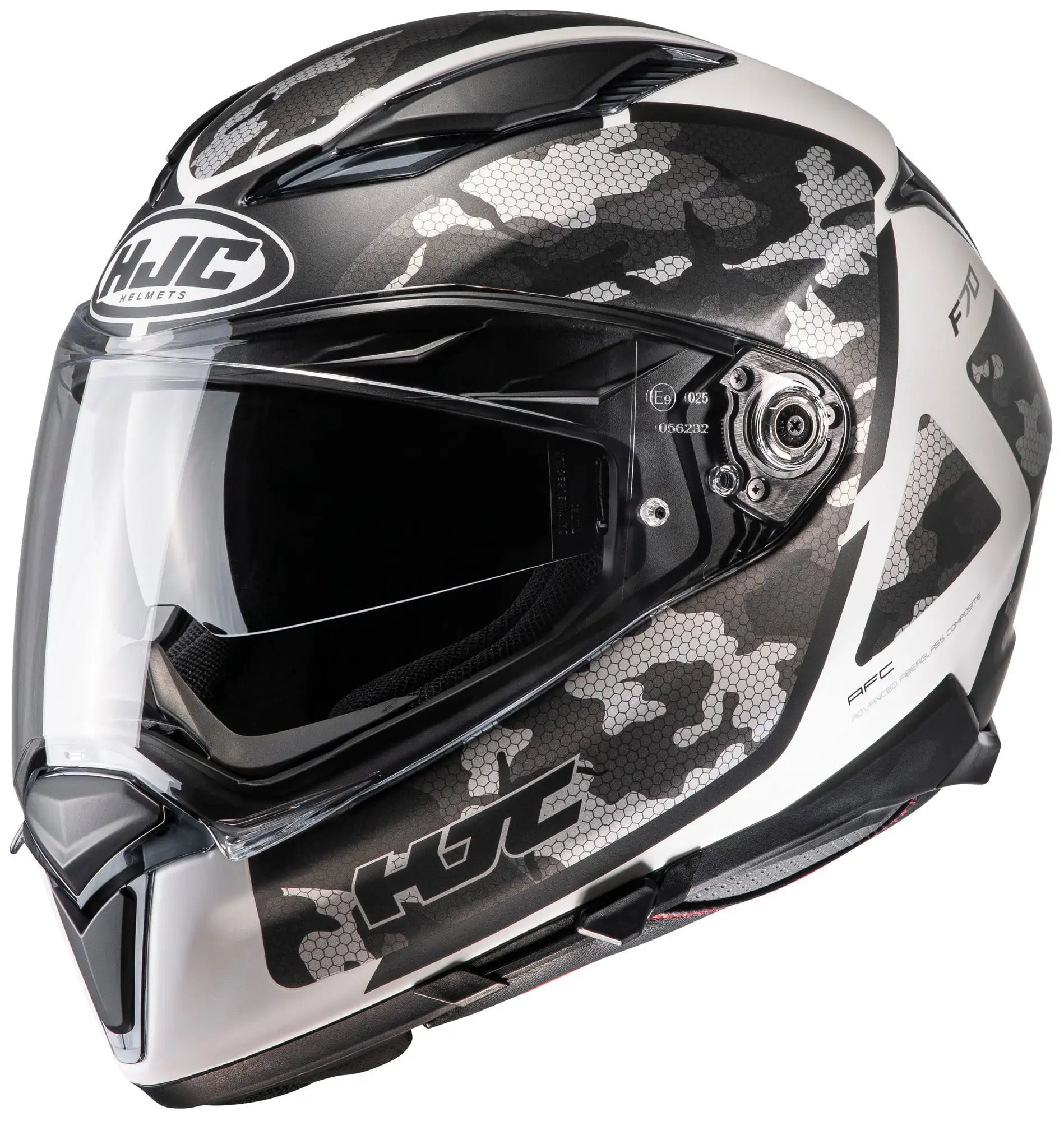 HJC F70 Katra Helmet Semi-Flat White (MC-10SF) (Large. Gray Semi-Flat White (MC-10SF)) L HJC Helmets