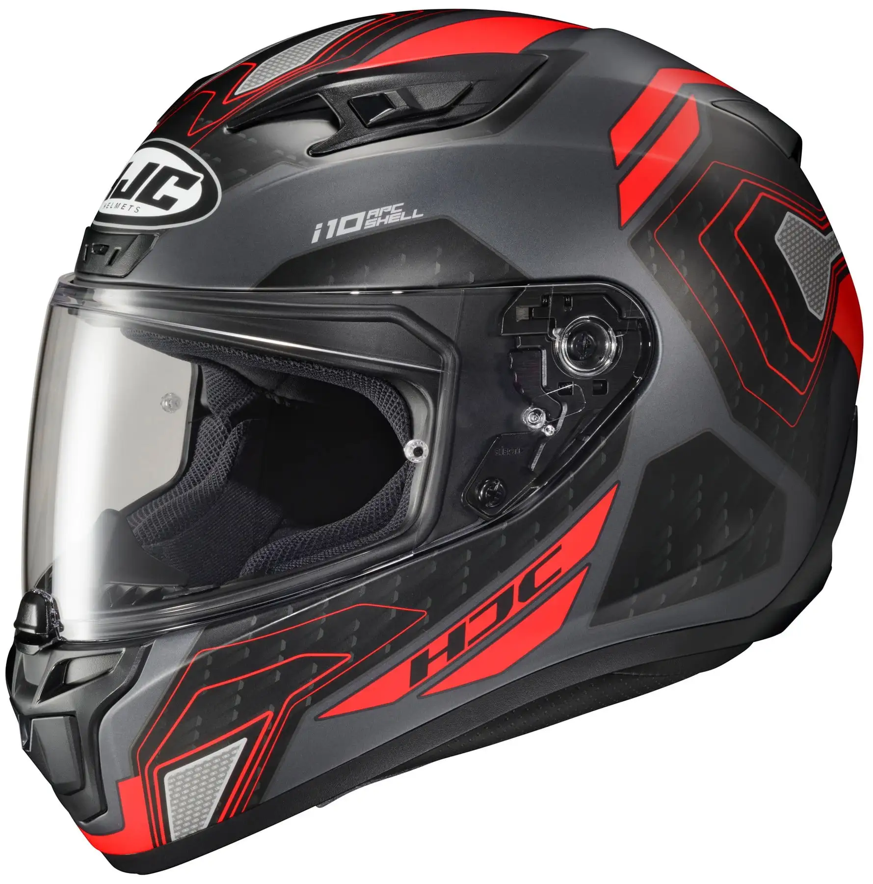 HJC i10 Sonar Helmet Semi-Flat Red (MC-1SF) (X-Large. Black Semi-Flat Red (MC-1SF)) Xl HJC Helmets