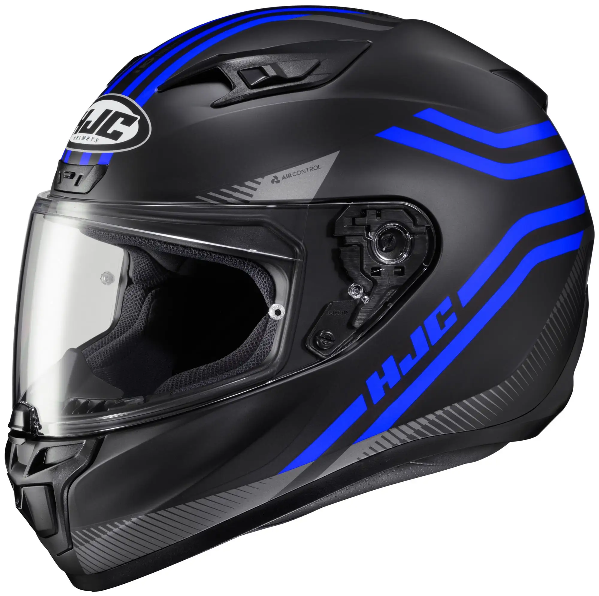HJC i10 Strix Helmet Semi-Flat Blue (MC-2SF) (Small. Black Semi-Flat Blue (MC-2SF)) L HJC Helmets