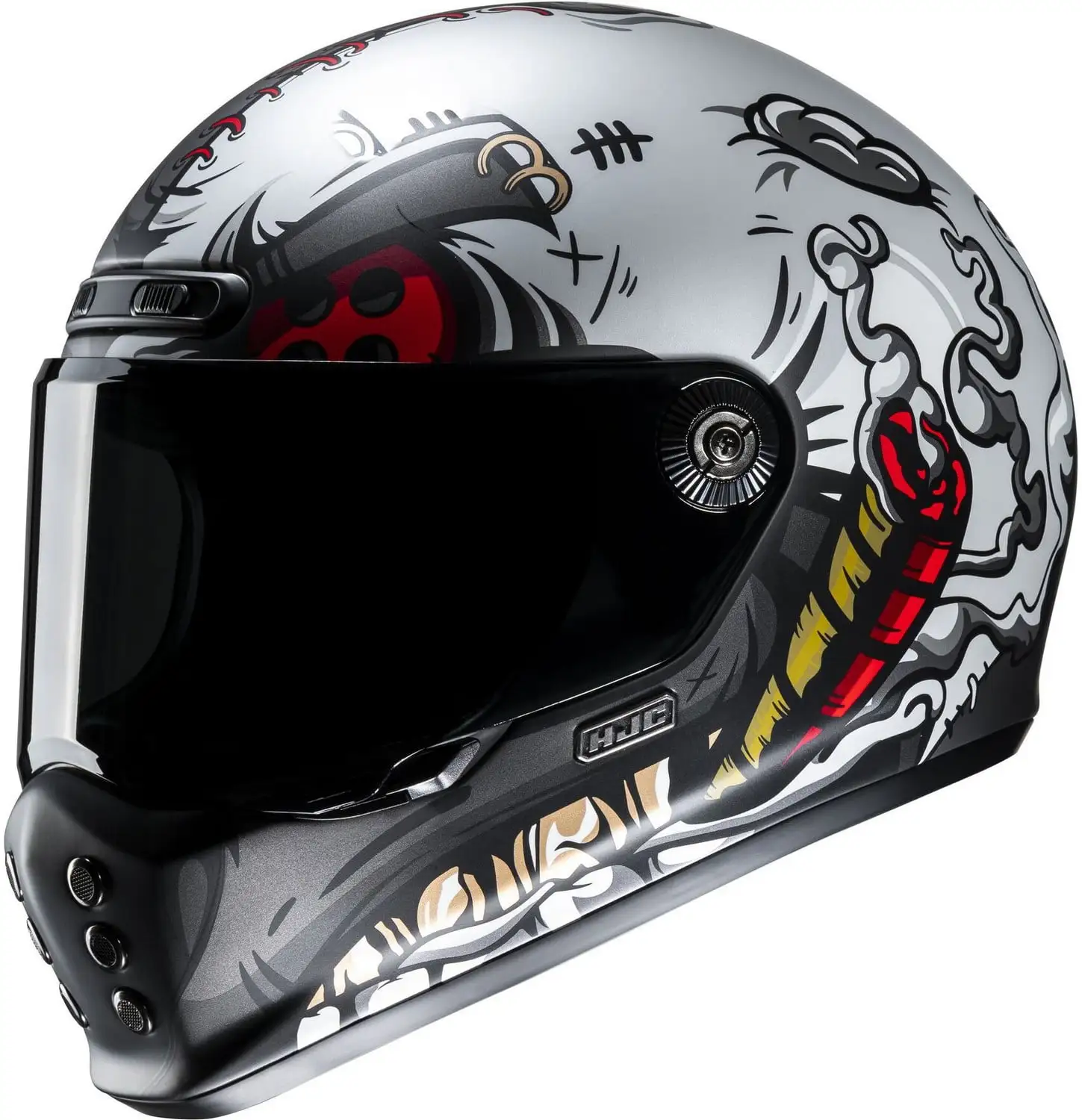 HJC V10 Vatt Mc-1Sf Street Motorcycle Helmet - MGW-29664 L HJC Helmets