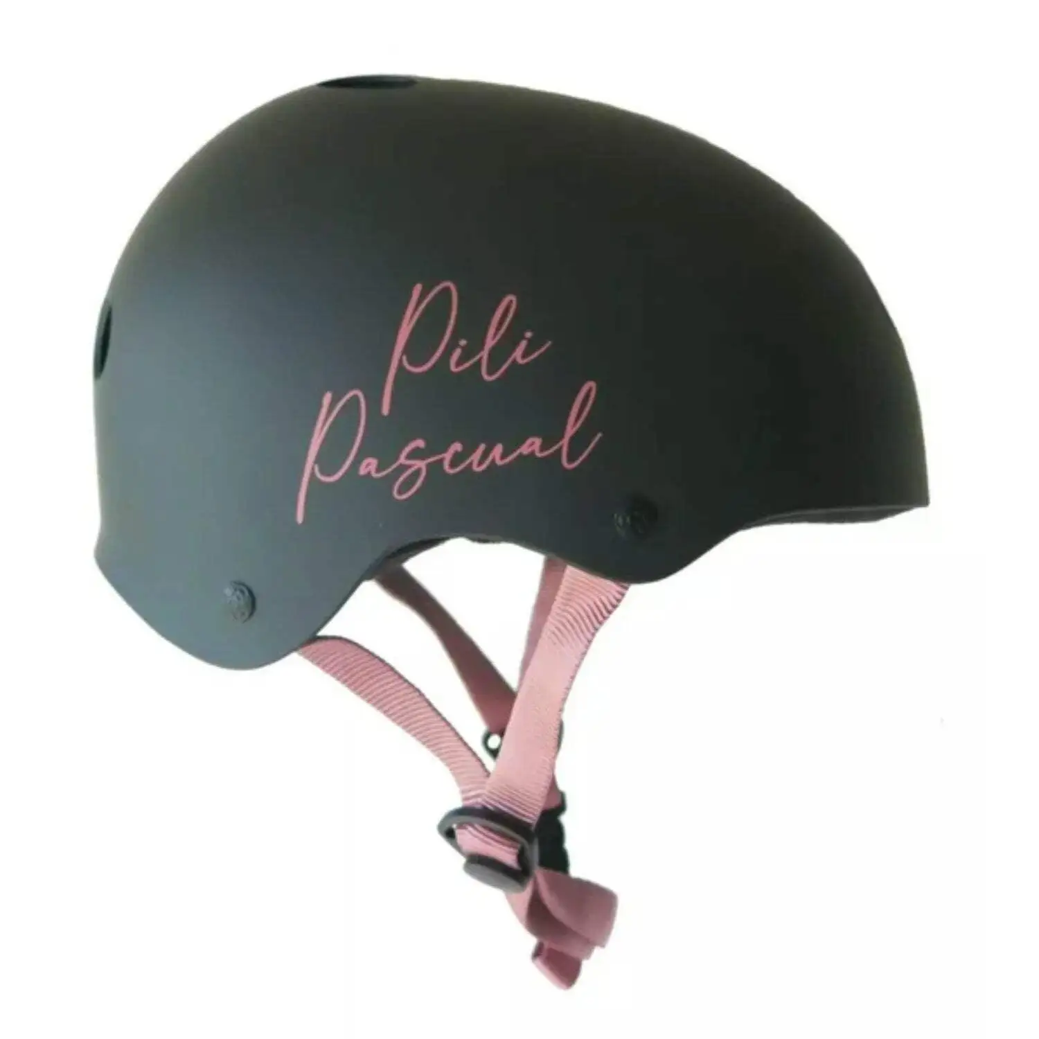 Hero PILI Helmet Black Matte w/Pink Straps Size Medium - MGW-5306 Liquid Force