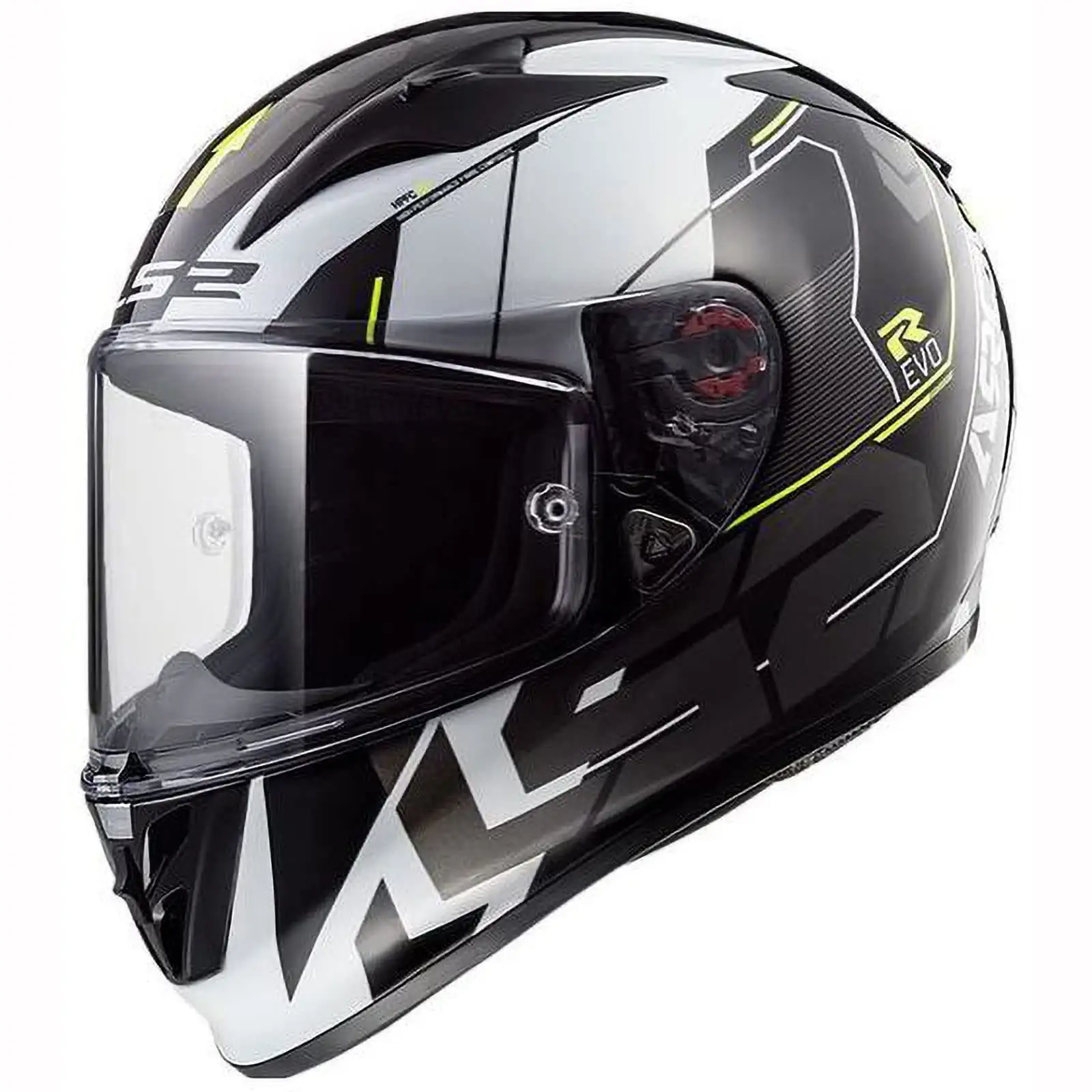 LS2 Arrow EVO Techno Black Blue Hi-Vis Yellow Helmet size Large L LS2 Helmets