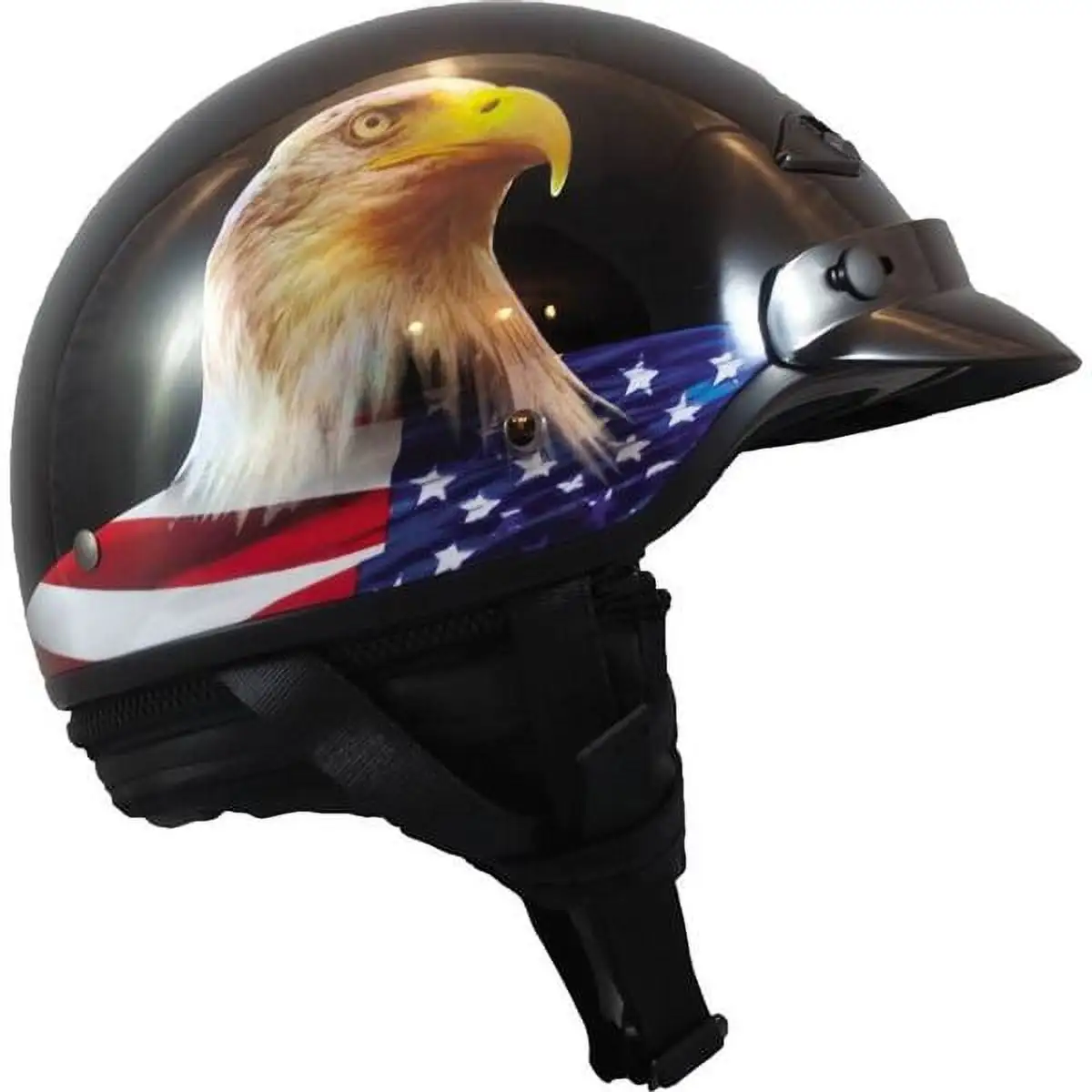 LS2 Bagger Murica Gloss Black Helmet size Medium - MGW-31913 M LS2 Helmets