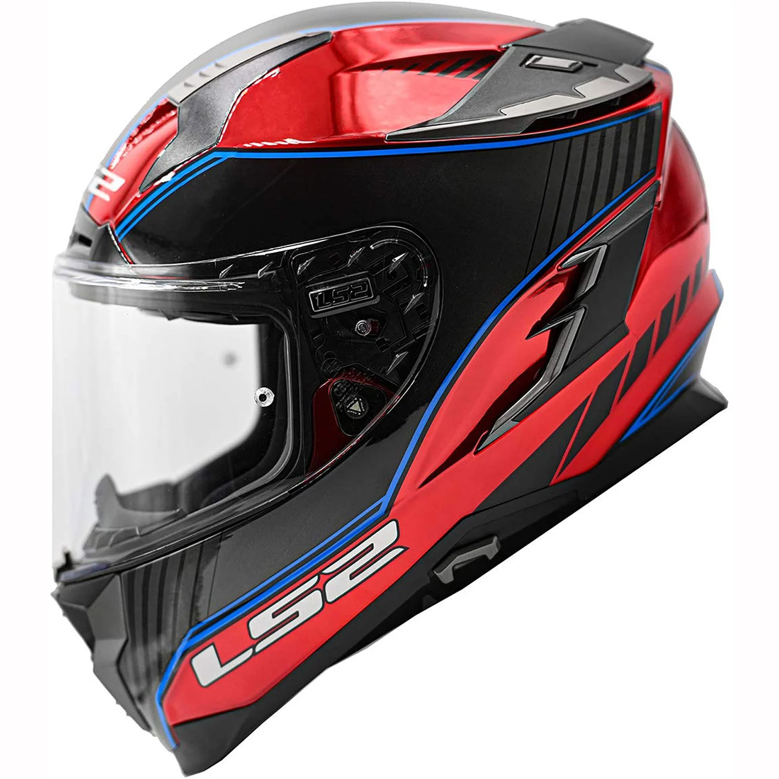 LS2 Challenger GT Boss Gloss Red Krome Helmet size X-Small LS2 Helmets