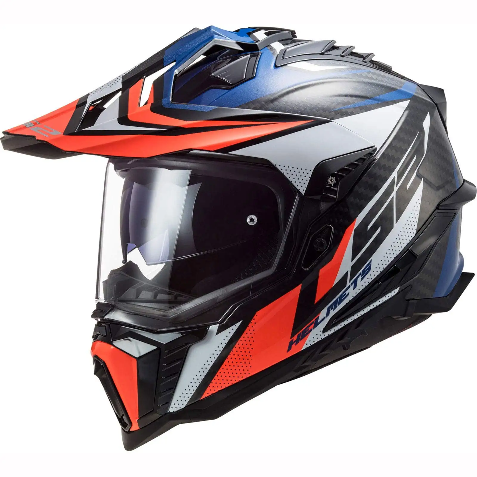 LS2 Explorer Focus Blue White Red Helmet size Small - MGW-16083 S LS2 Helmets