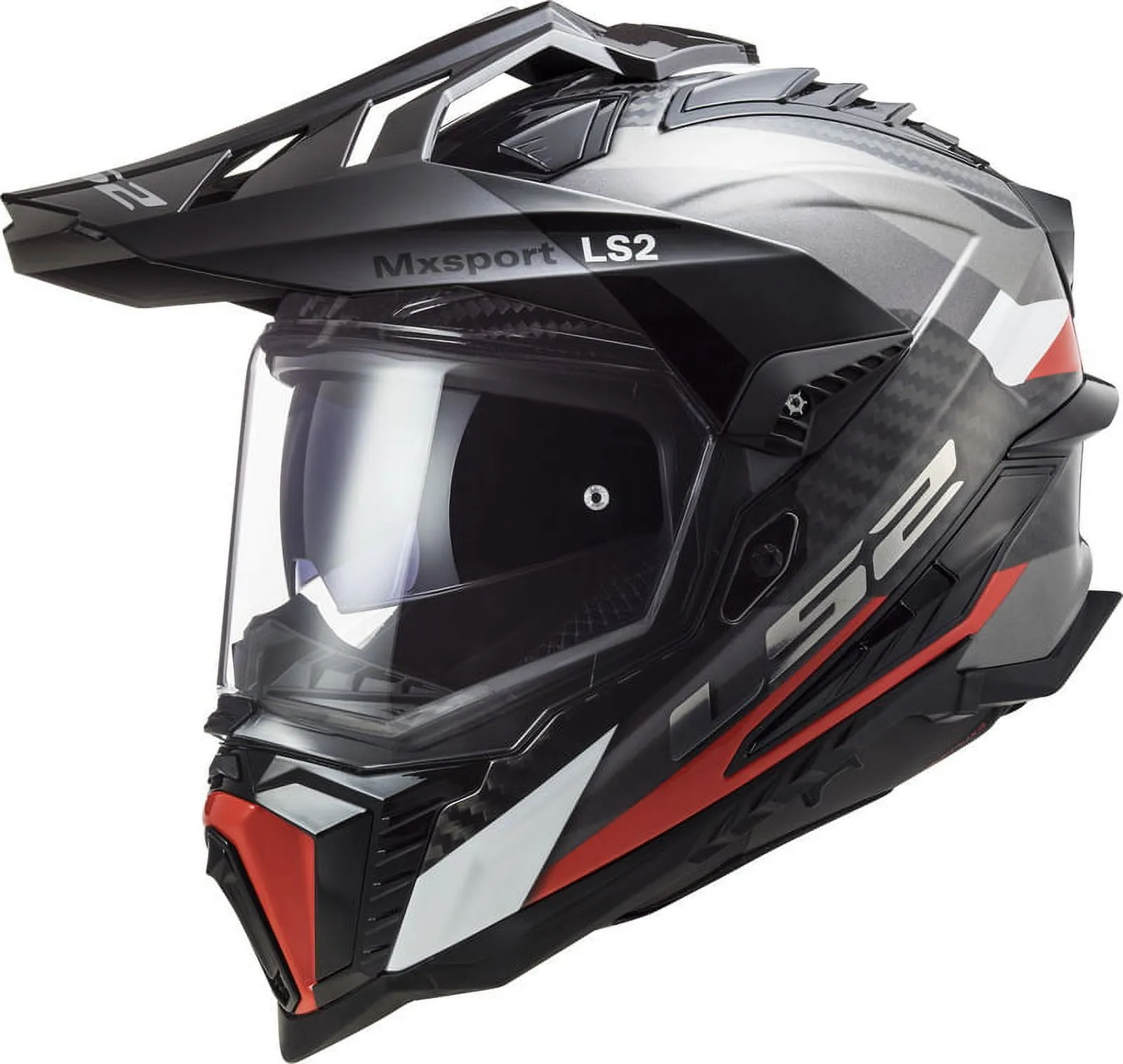 LS2 Explorer Frontier Matte Titanium Red Helmet size X-Small Xs LS2 Helmets