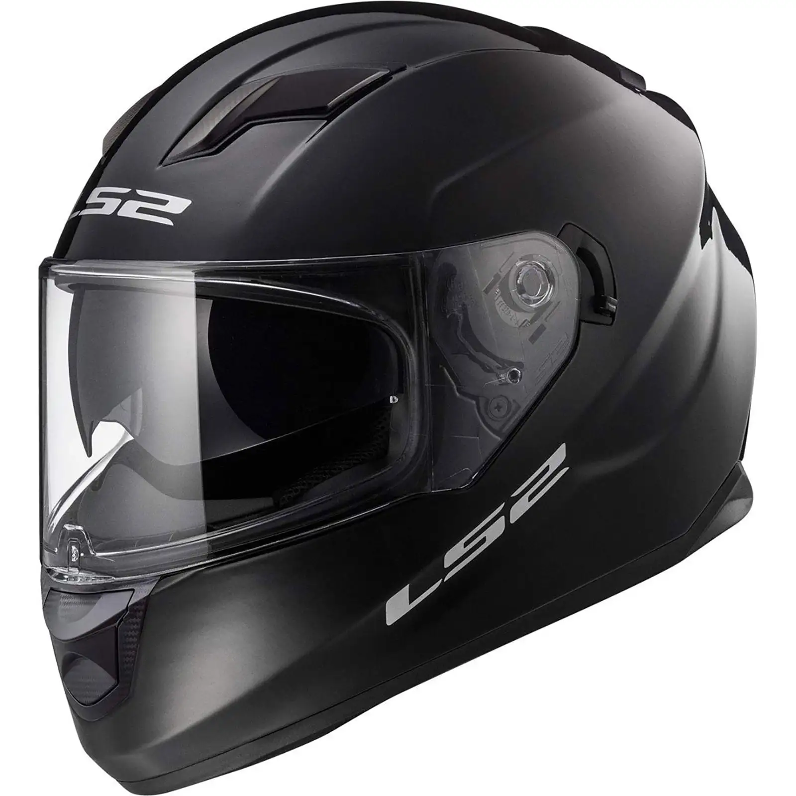LS2 Helmets Full Face Stream Motorcycle Helmet. Solid Gloss Black 328-1005 (XL)