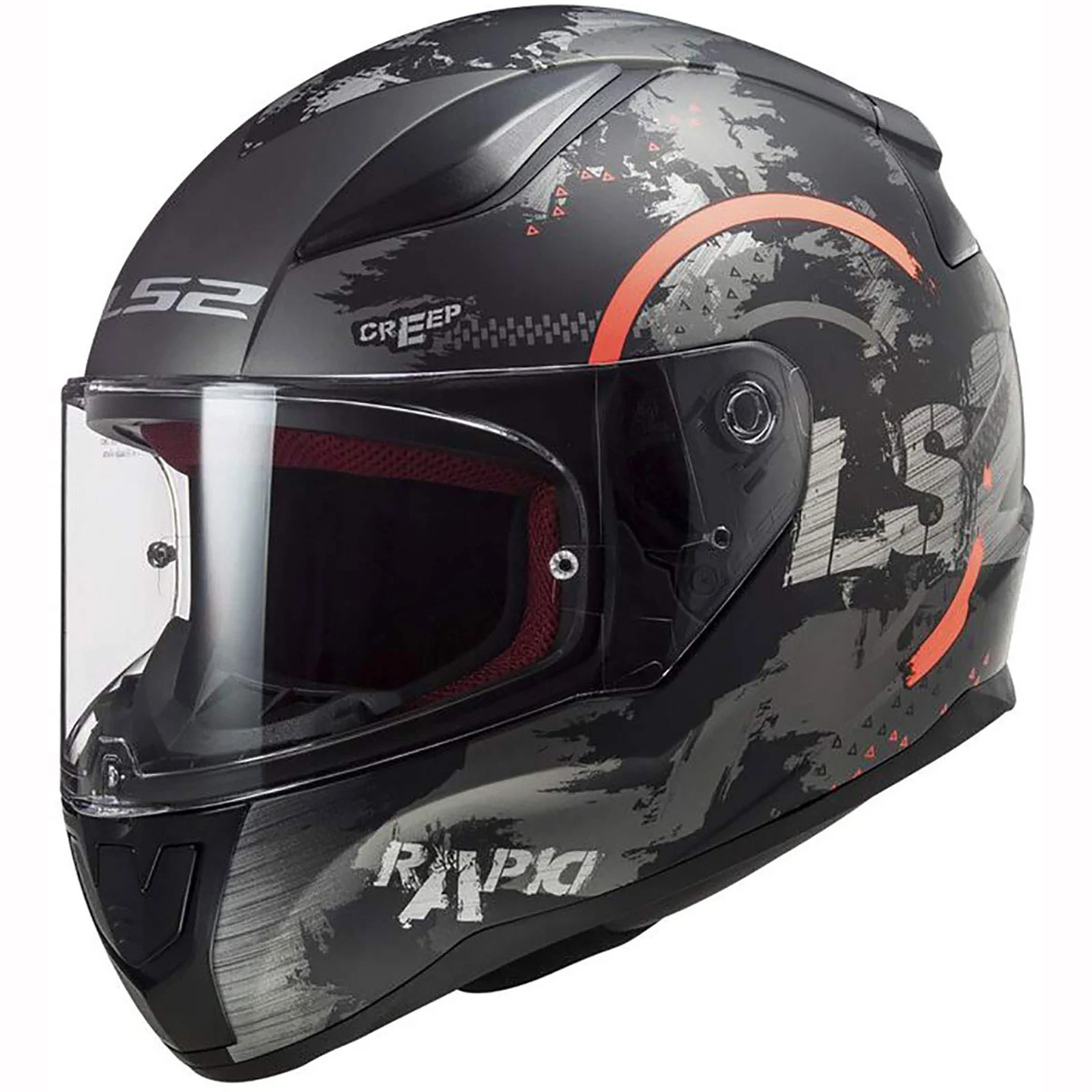 LS2 Rapid Circle Matte Titanium Flourescent Orange Helmet size X-Small Xs LS2 Helmets