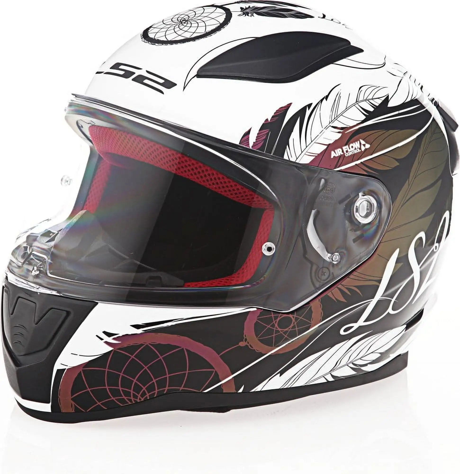LS2 Rapid Dream Catcher Gloss Chameleon White Helmet size 2X-Large Xxl LS2 Helmets
