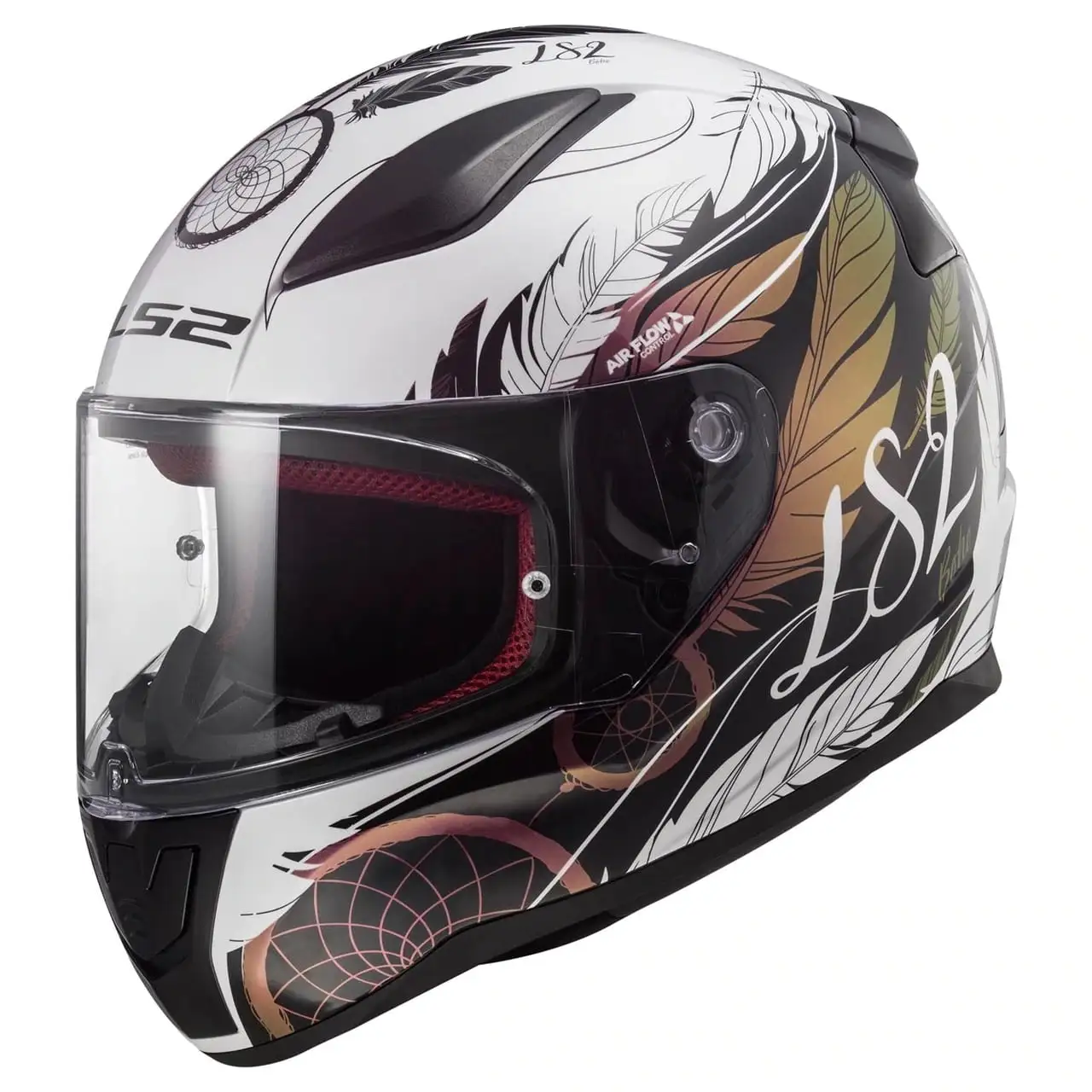 LS2 Rapid FF353 Dream Catcher Motorcycle Helmet White/Black 3XL Xs LS2 Helmets