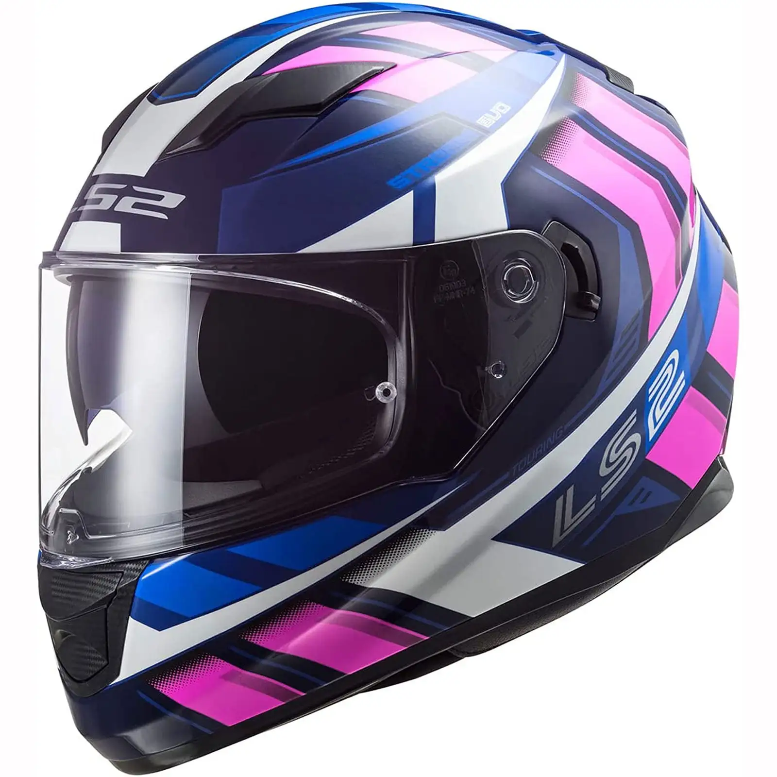 LS2 Stream Loop Black Pink White Blue Helmet size Large - MGW-30945 L LS2 Helmets