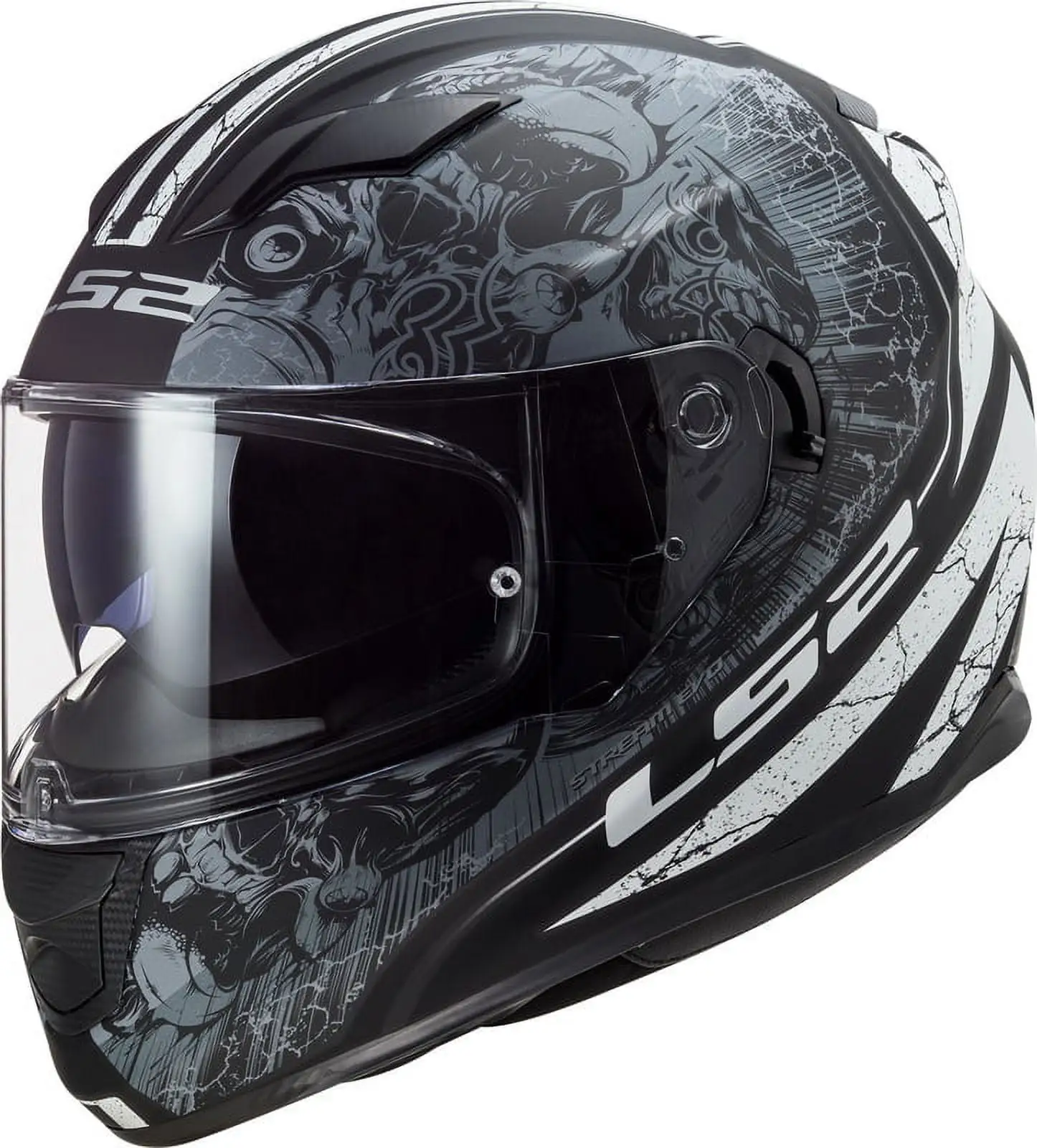 LS2 Stream Throne Matte Black Titanium Helmet size X-Small Xs LS2 Helmets
