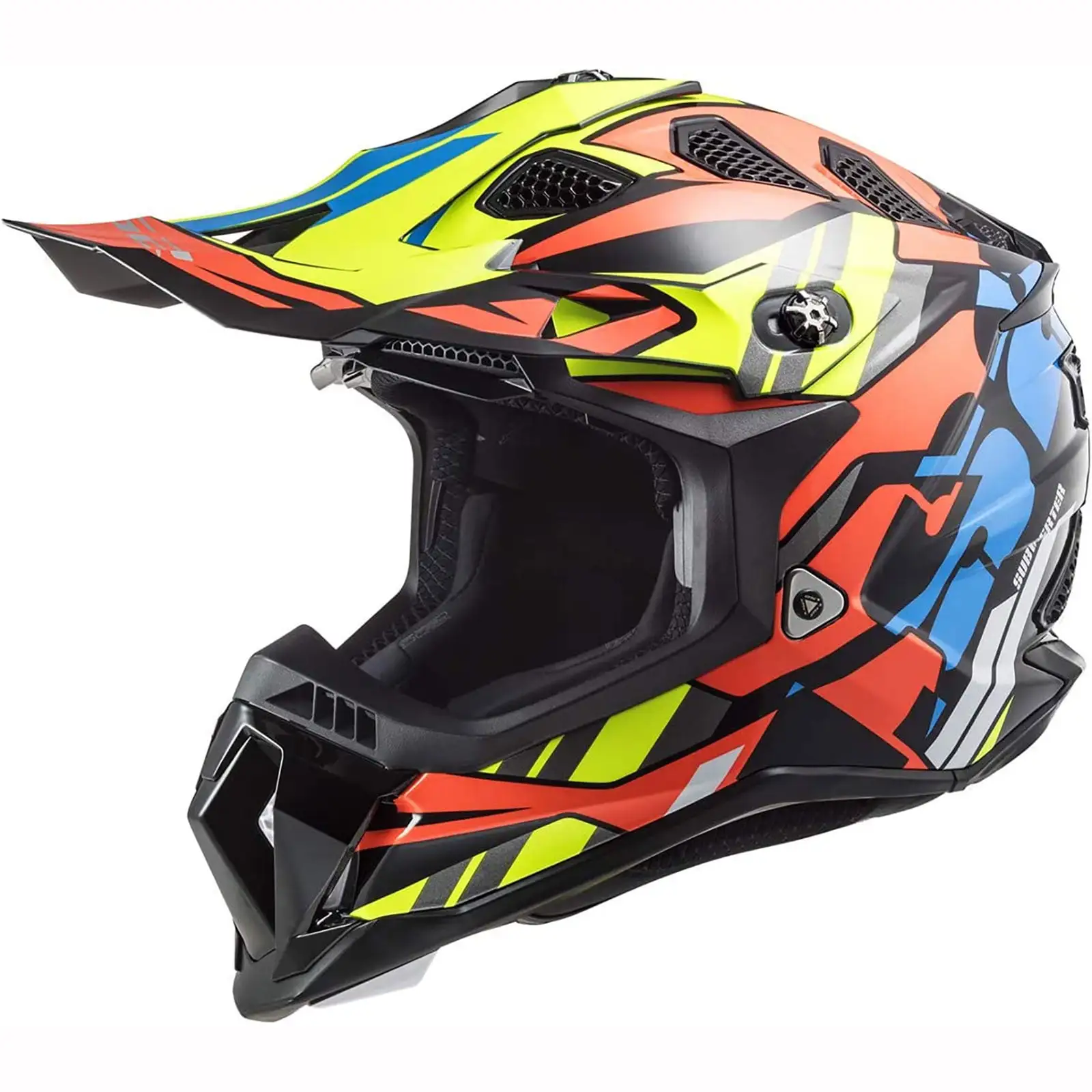 LS2 Subverter Evo Rascal Gloss Black Flourescent Orange Helmet size Small LS2 Helmets