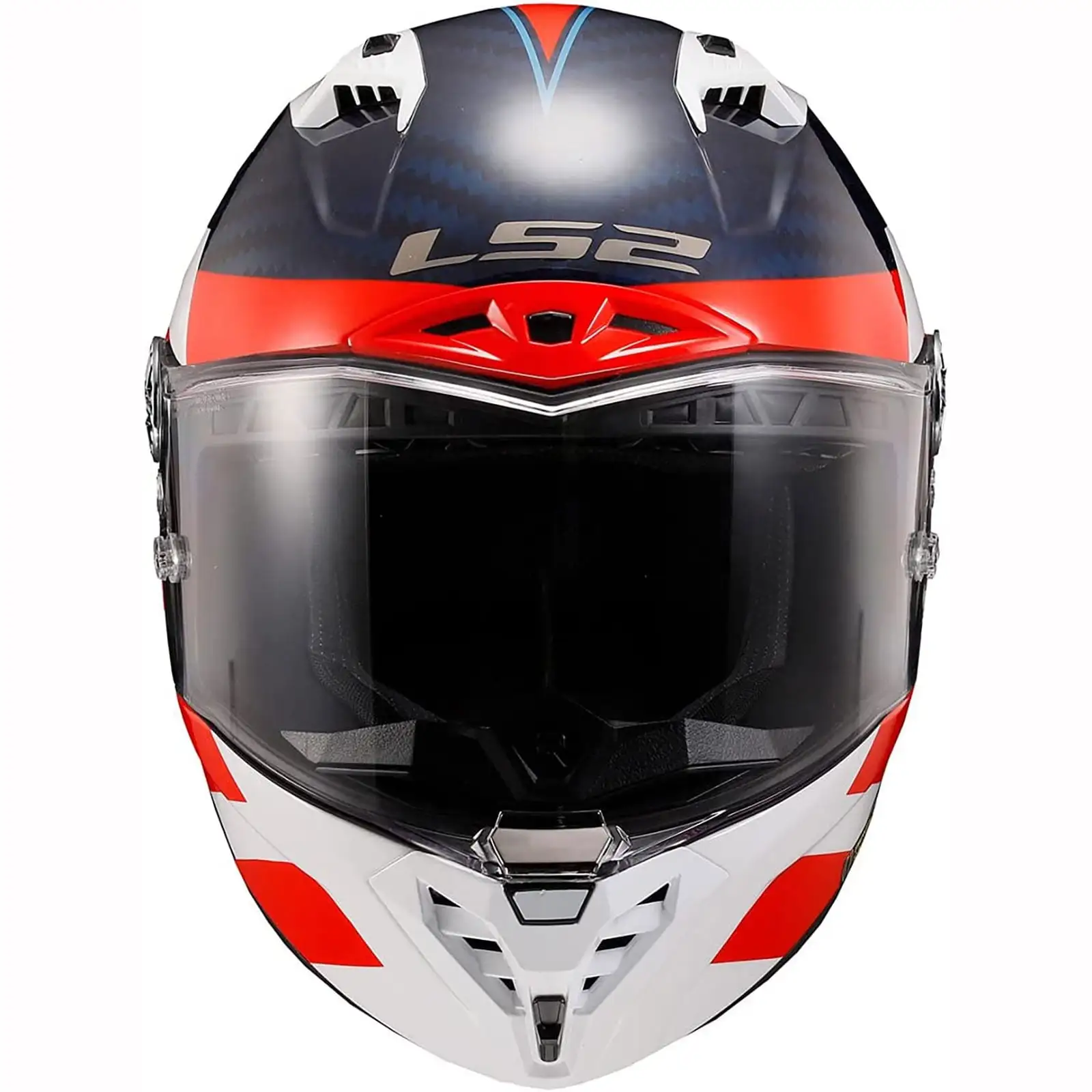 LS2 Thunder C Alliance Red White Blue Helmet size X-Large - MGW-21141 Xl LS2 Helmets