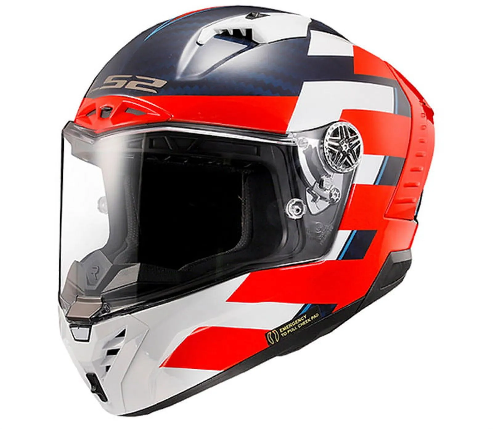 LS2 Thunder C Alliance Red White Blue Helmet size X-Small - MGW-30107 Xs LS2 Helmets