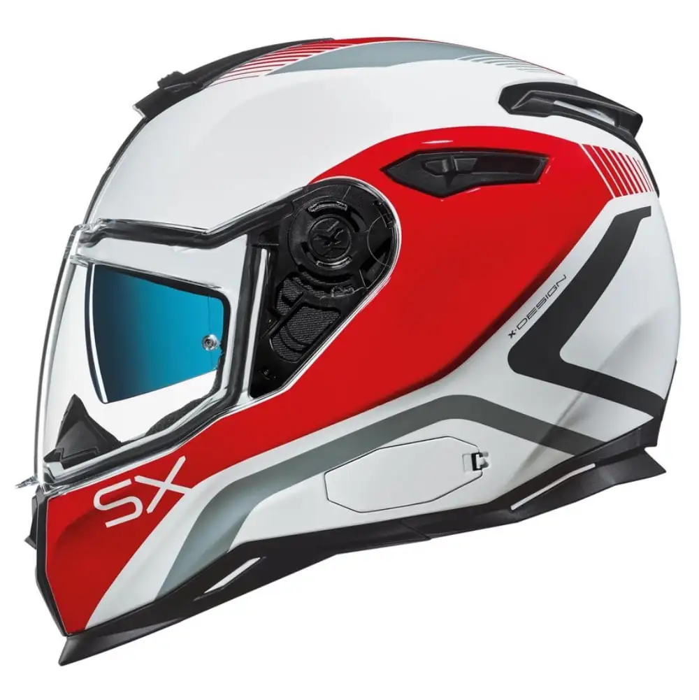Nexx SX100 Popup White Red Helmet size X-Small - MGW-26026 L