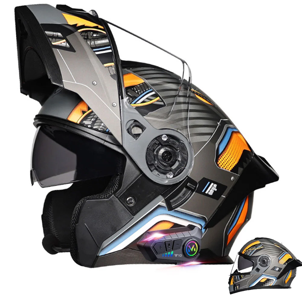 Unisex-Adult Full Face Motorcycle Helmet DOT Approved Motorbike Moped Street Bike Racing Crash Helmet Graphic. Noise-Free....