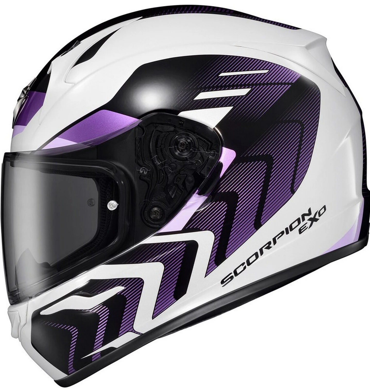 Scorpion EXO-R320 Alchemy Motorcycle Helmet White/Purple XXL L ScorpionExo
