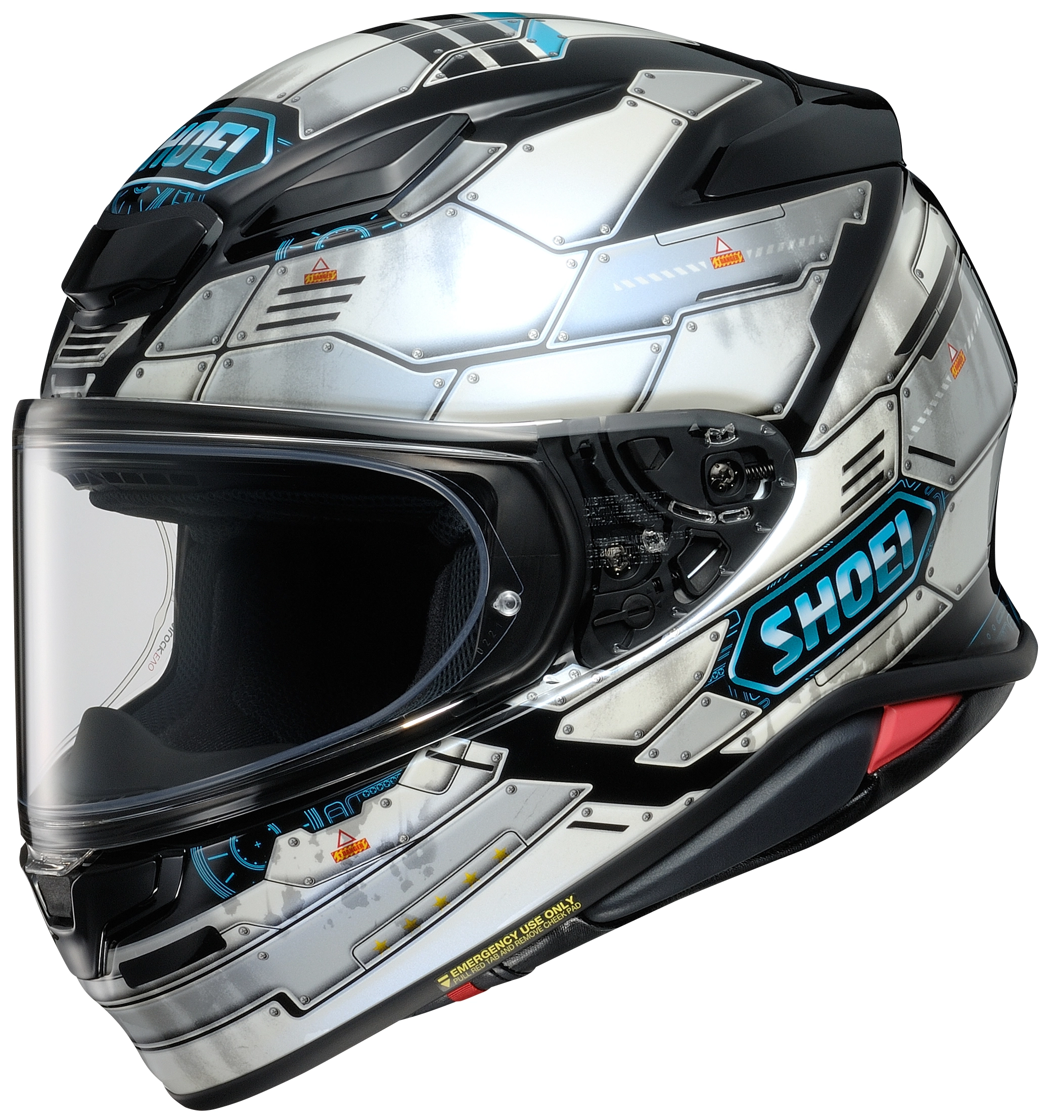 Shoei RF-1400 Fortress Helmet - TC-6 White/Gray - MGW-30059