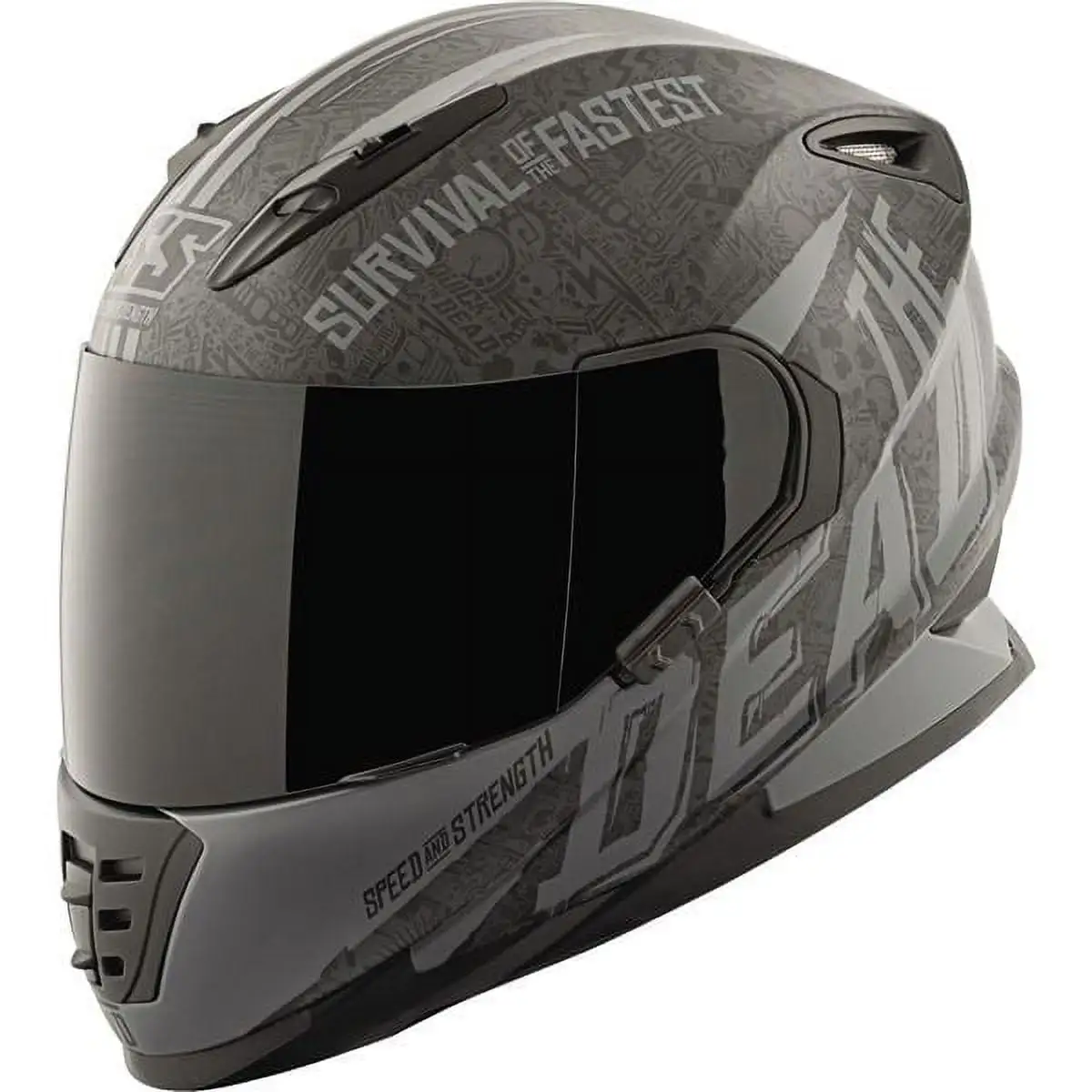 Speed&Strength SS1310 Quick And Dead Full Face Helmet-Blk/Grey. All Sizes Xxl Speed and Strength