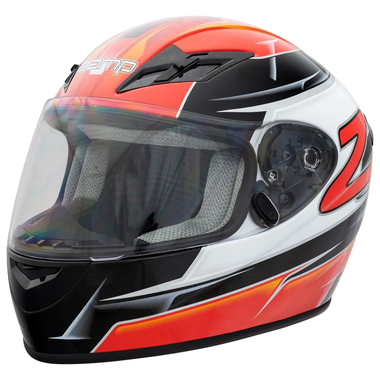 Zamp FS-9 M2020D/DOT Helmet. Graphic Orange/Black. X-Large - MGW-9578 Zamp Racing