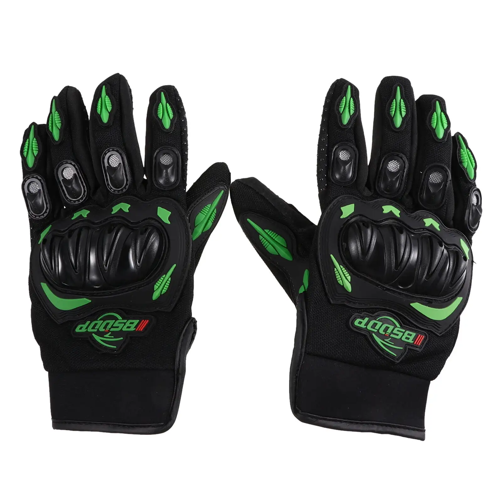 1 Pair Motorcycle Gloves Anti-Skid Riding Gloves Absorption Gloves (Green) COSLUS