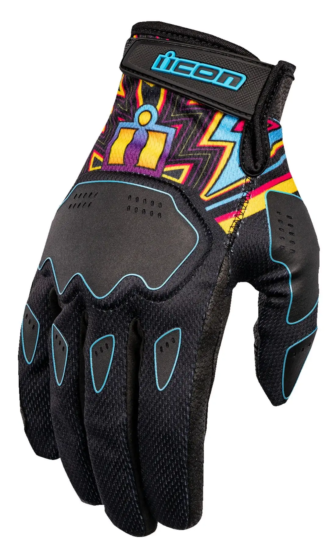 Icon Hooligan Lucky Lid Mens Textile Motorcycle Gloves Black 3XL 3xl