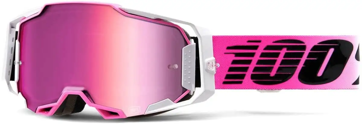 100 Percent Eyewear Armega Harmony Mirror Red Lens Motocross Goggles