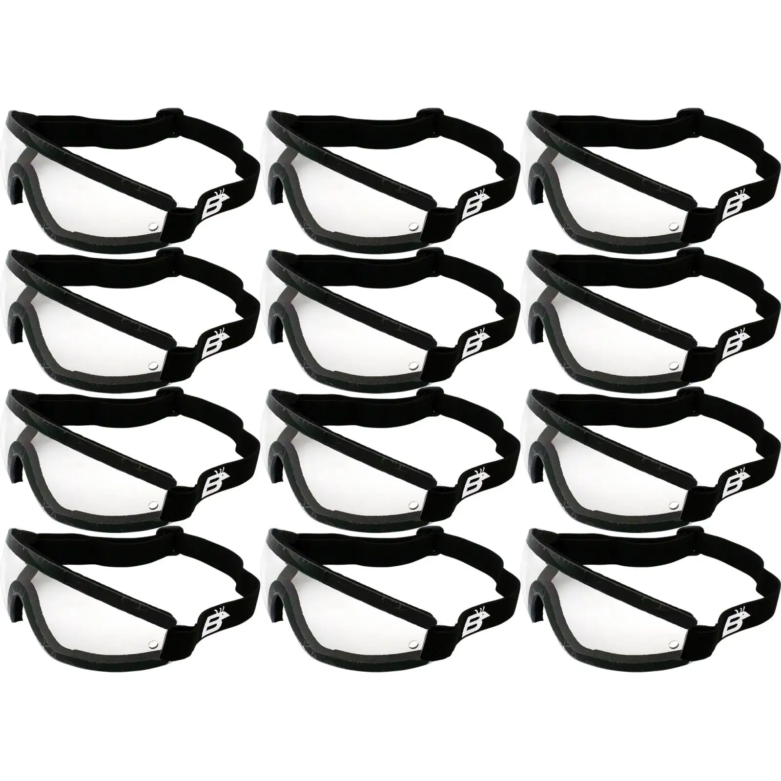 12 BIRDZ WING Sky Diving Parasailing MOTORCYCLE GOGGLES CLEAR LENS