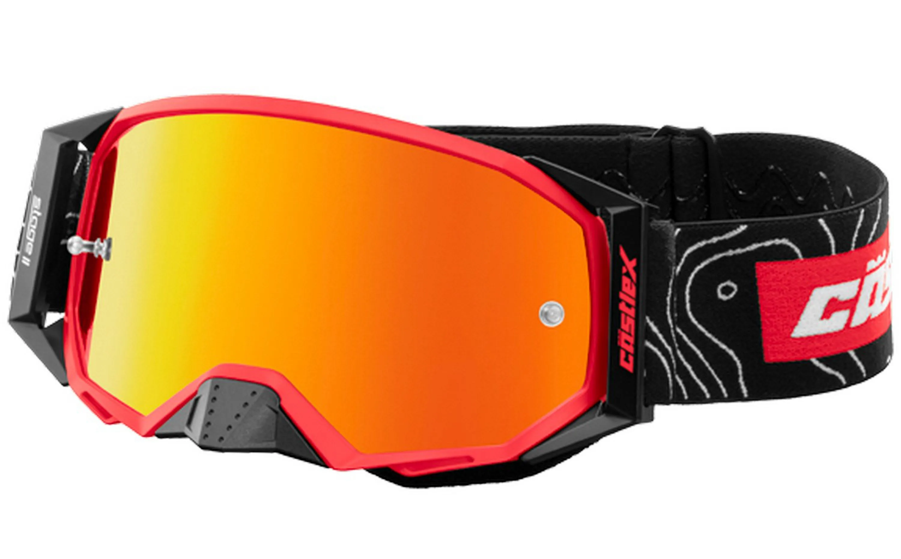 Castle Stage II OTG MX Offroad Goggles Red - MGW-21757