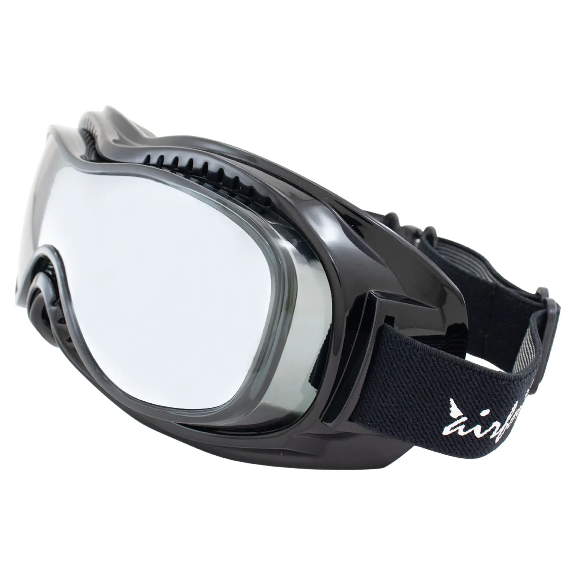 Pacific Coast Airfoil Padded 'Fit Over Glasses' Riding Goggles (Black Frame/Silver Smoke Lens) Pacific Coast Sunglasses