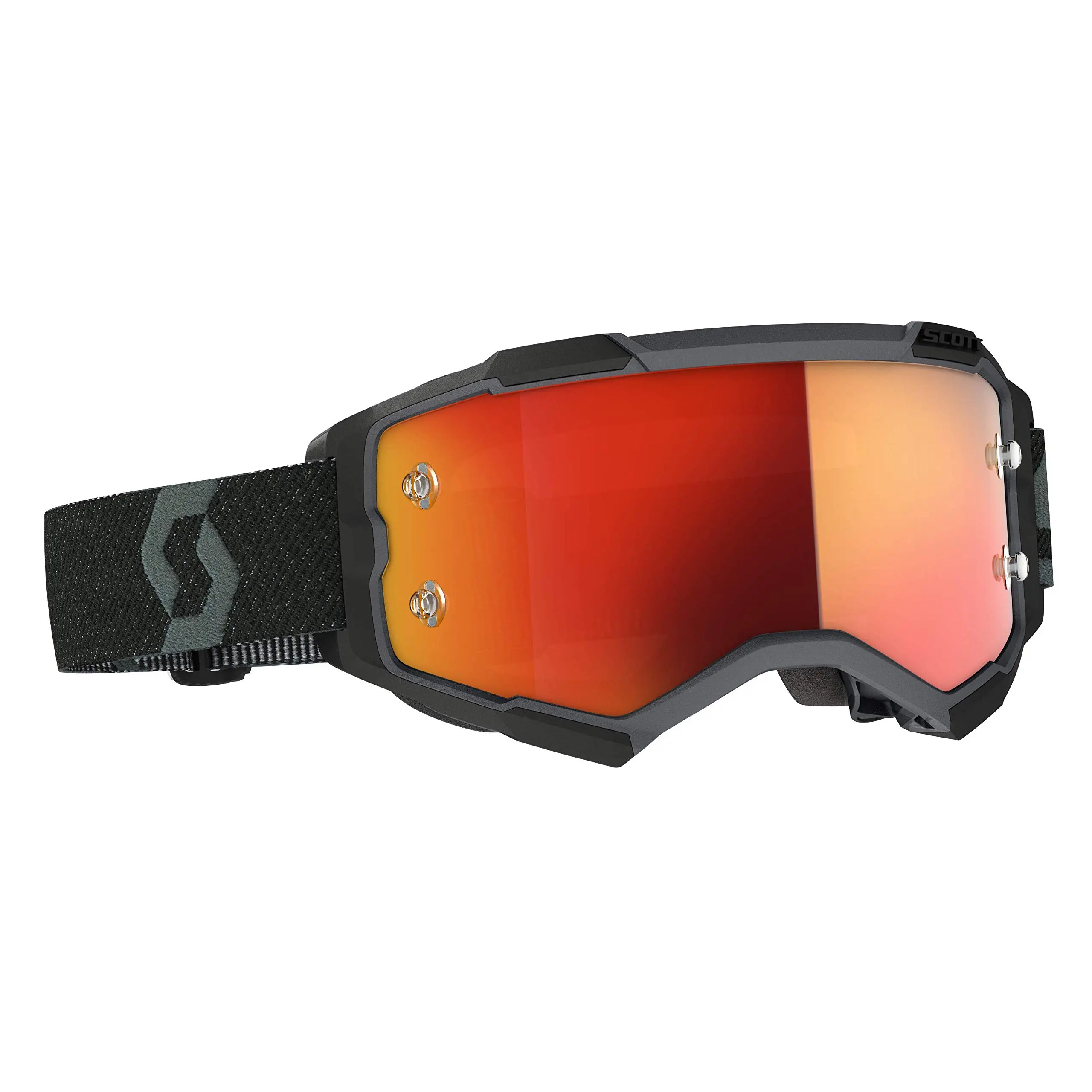 Scott Fury MX Offroad Goggles Black w/Orange Chrome Lens - MGW-24024