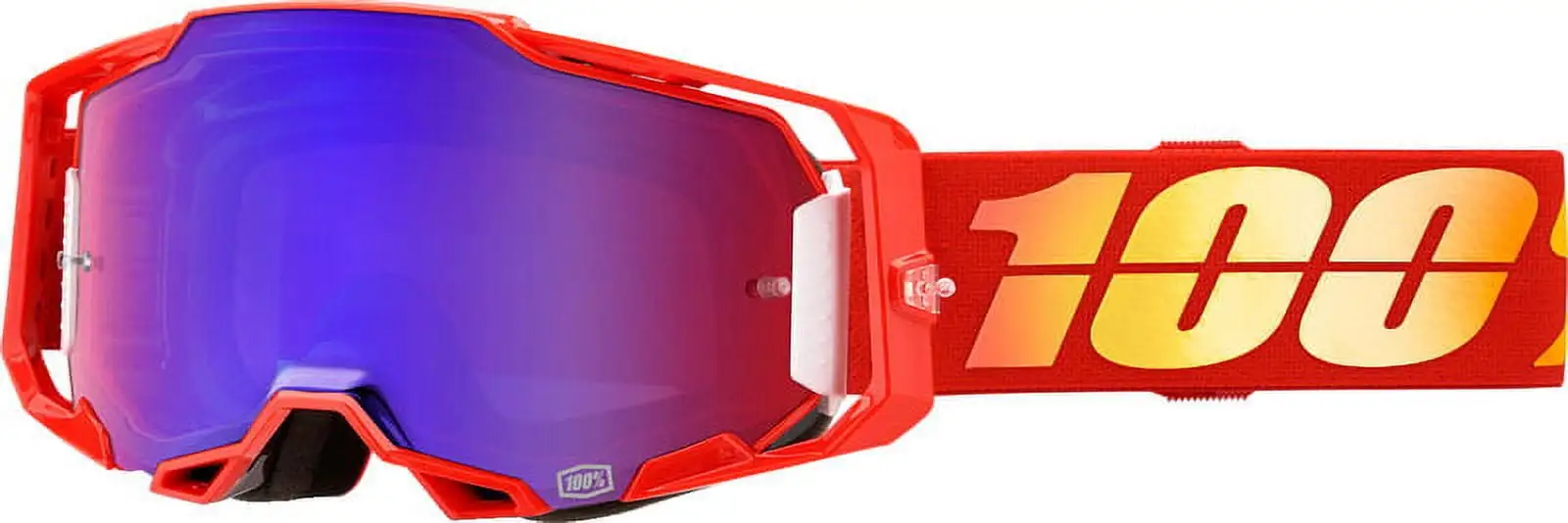 100% Armega Nuketown Red/Blue Mirror Goggles - MGW-6289 unknown