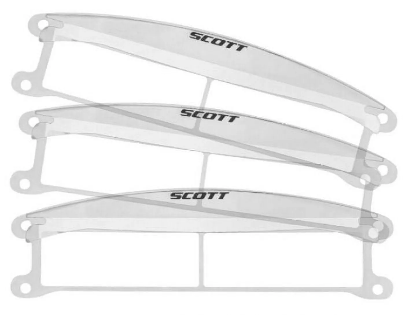 Scott Hustle Goggles Anti-Stick Grid 3pk Clear - MGW-3650