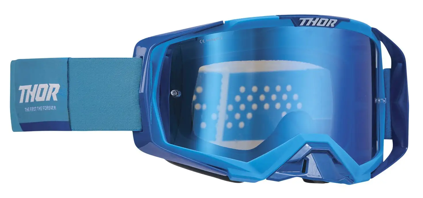 Thor Activate MX Offroad Goggles w/Mirror Lens Blue/White - MGW-24000