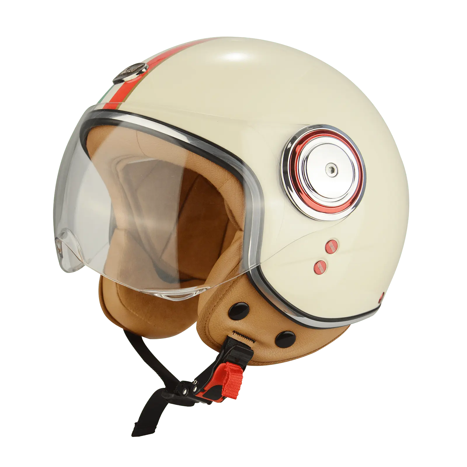 BEON Half Face Retro Vintage Motorcycle Helmet Anti-Scratch Visor Adults Moped Vespa. DOT & ECE Approved Xl