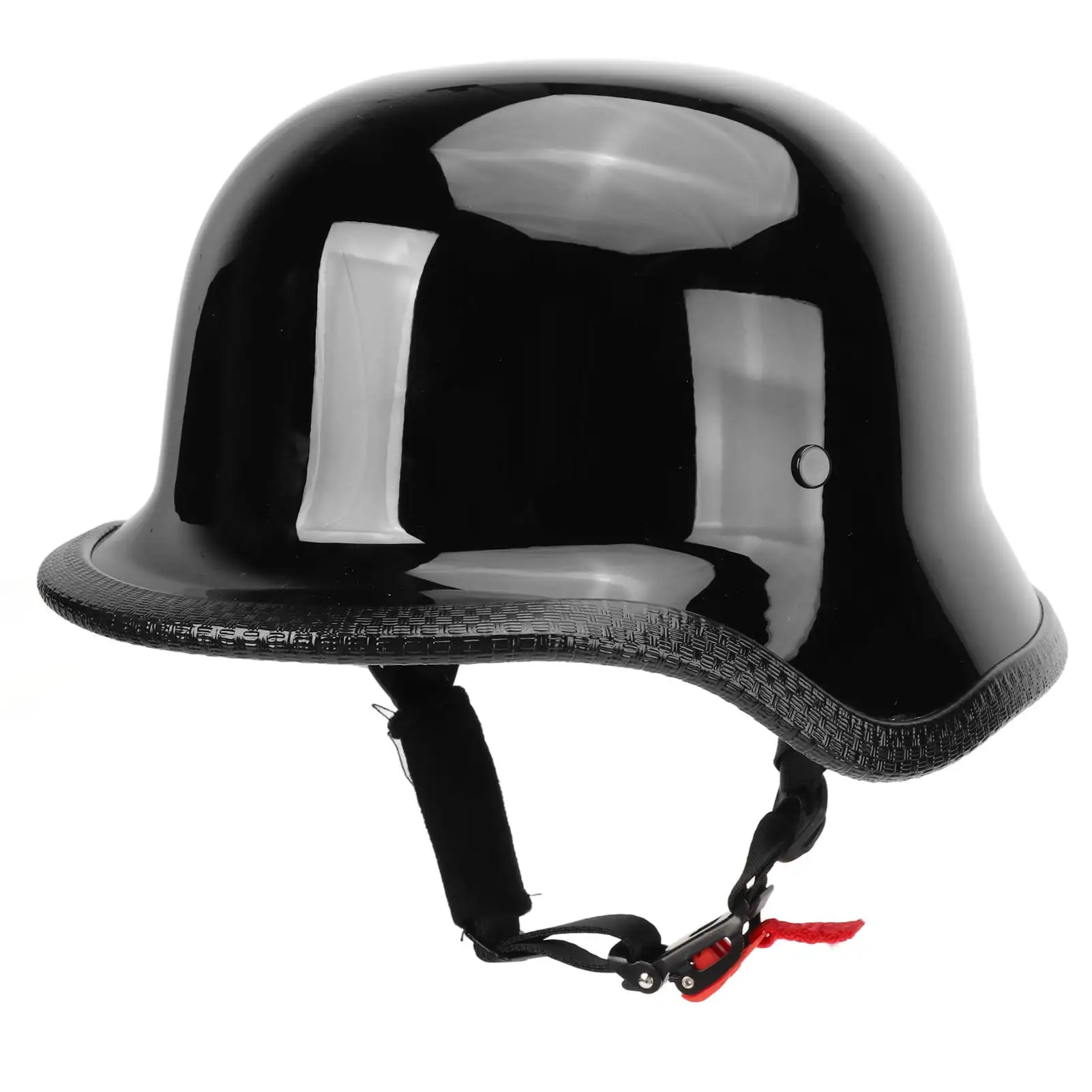 Outdoor Riding Half Helmet Motorcycle Unisex Helmet Sports Skull Helmet Reflective Strips Men Women Kids Glossy Black XXL....