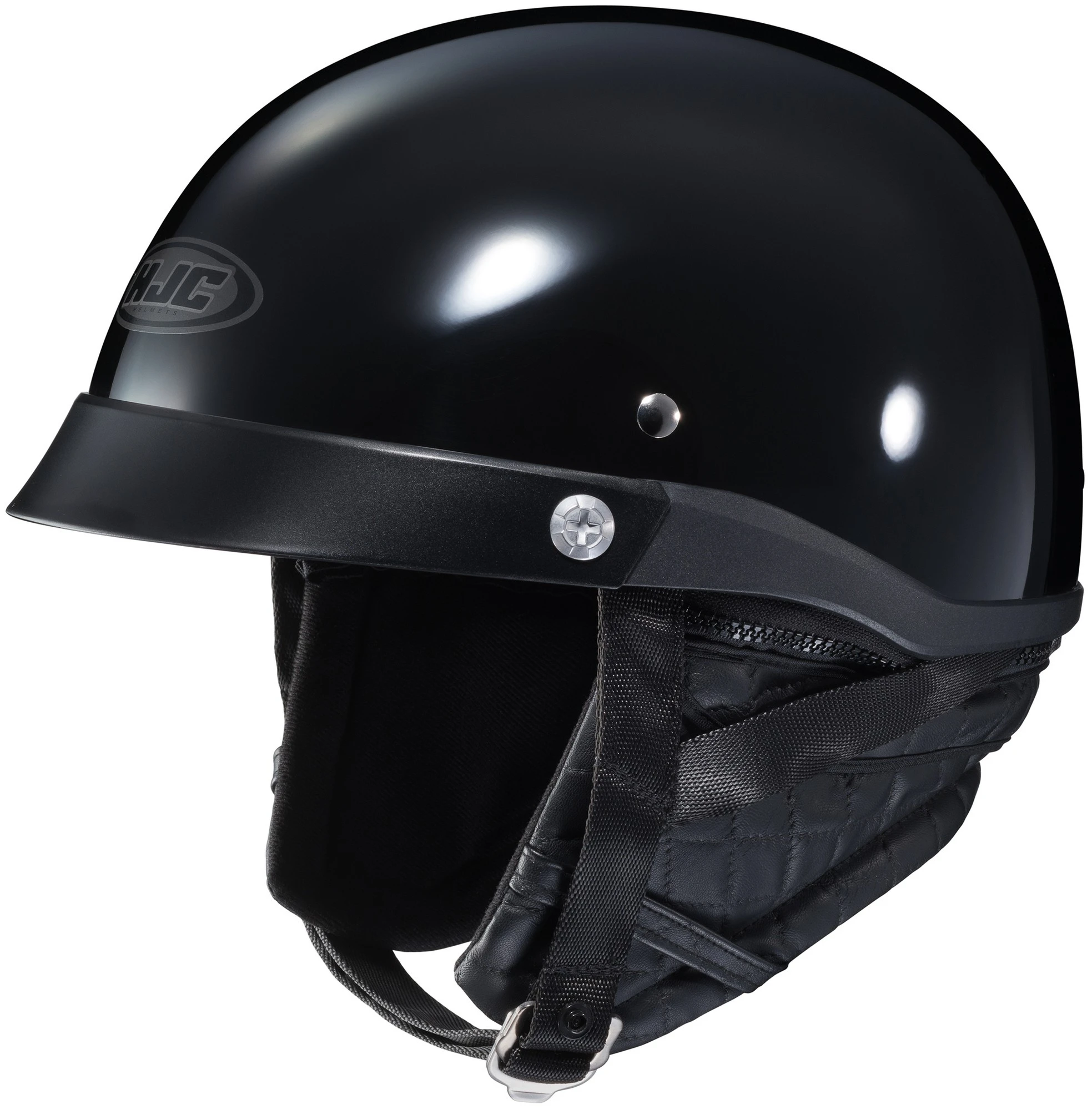 HJC CL-IronRoad Solid Half Helmet Gloss Black SM - MGW-30989 M HJC Helmets