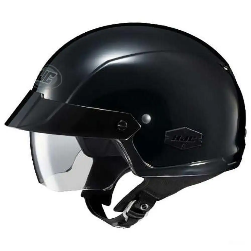 HJC IS-Cruiser Solid Motorcycle Half Helmet Gloss Black XXL L HJC Helmets